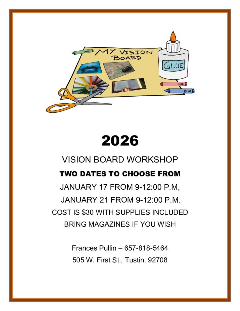 Vision Board Class Tustin Los Angeles
